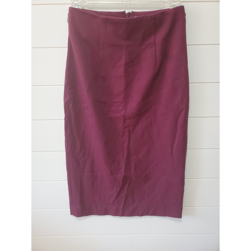 Halogen size 2P women's midi pencil straight skirt stretchy rayon blend
